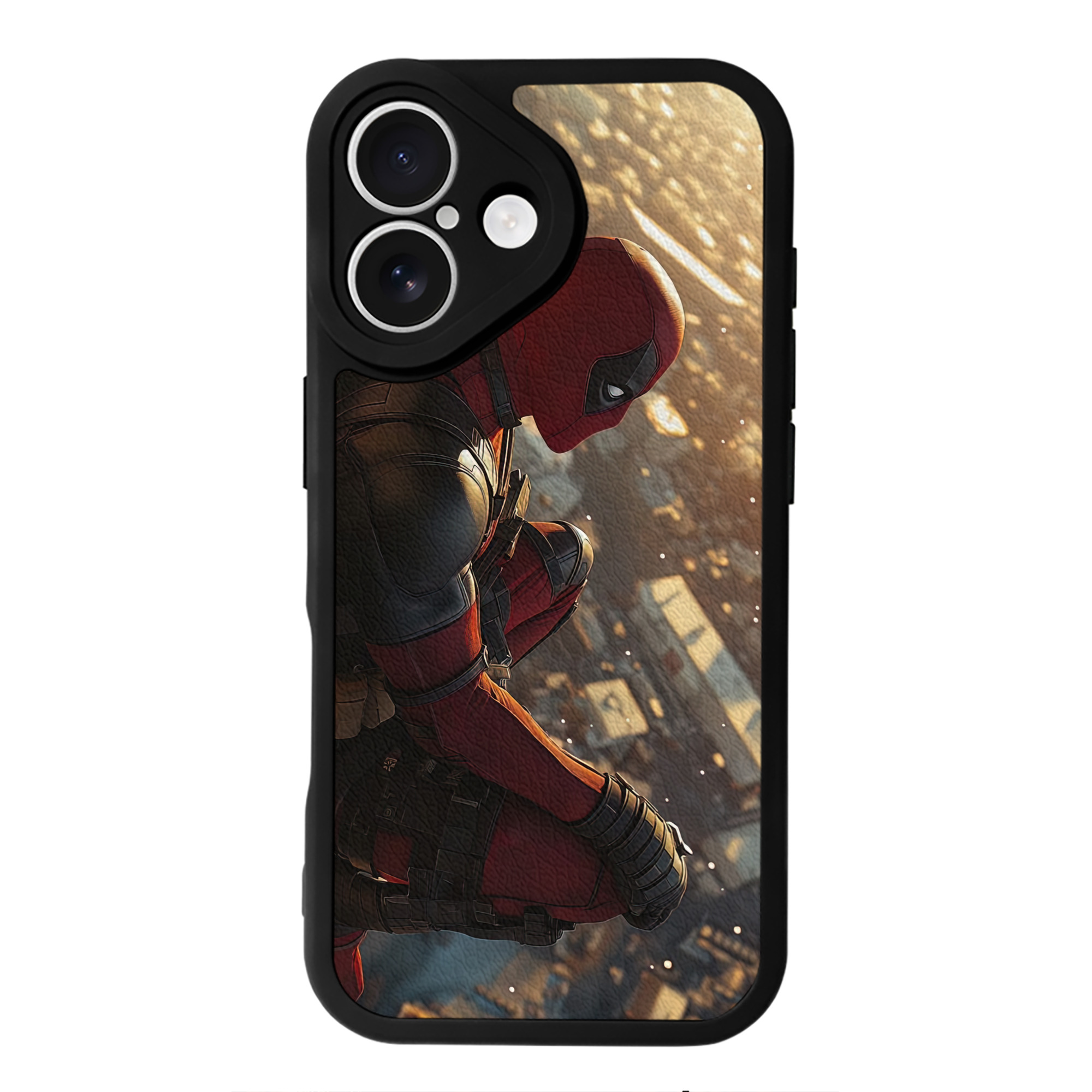 （画像用） Deadpool デッドプール 【iPhone 16シリーズ対応】シリコンスマホケース（レザー調） 材質：シリコン